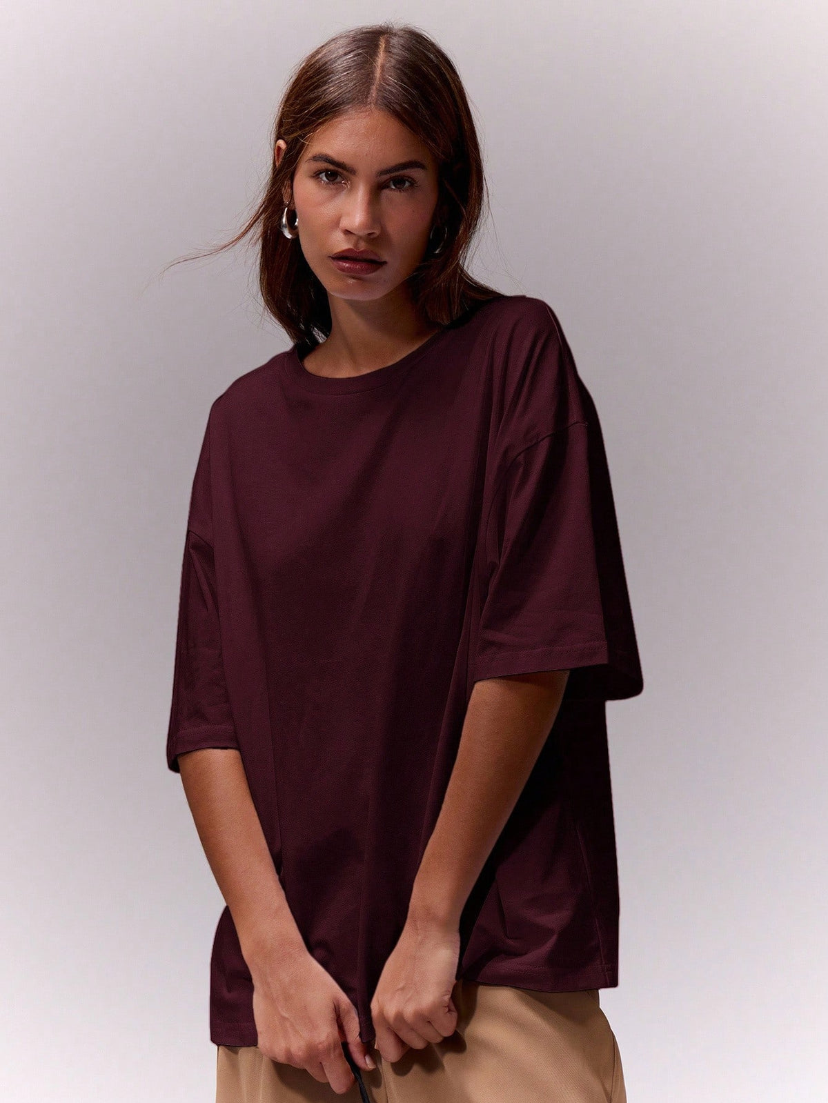 MUSERA Soft Oversized Crew Neck T-Shirt Oversized Tee Airport Holiday Festival,Elegant Spring Summer Casual