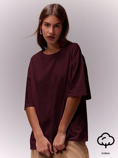 MUSERA Soft Oversized Crew Neck T-Shirt Oversized Tee Airport Holiday Festival,Elegant Spring Summer Casual