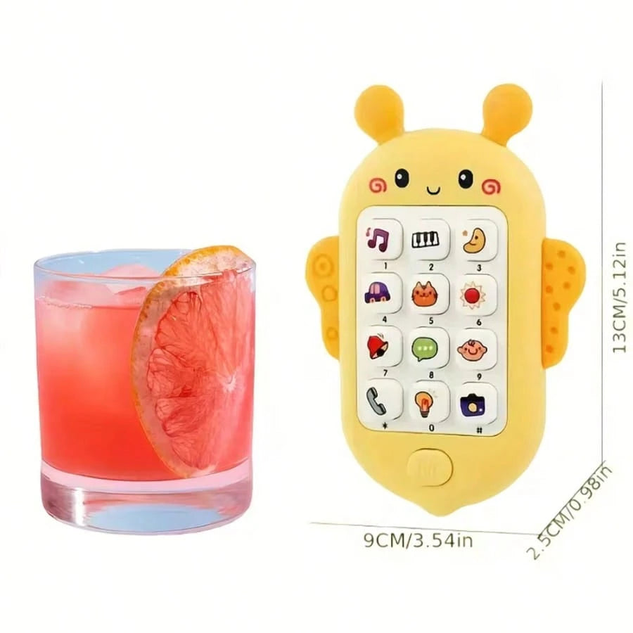Music Bee Toy Phone, Early Education Learning Device, Built-In Lights And Songs, For Baby
