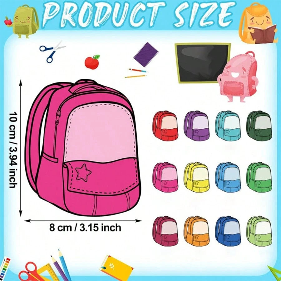 Name Backpack Magnets, Colorful Multi-Functional Magnets, Suitable For Classroom Decoration, Refrigerator Magnets, Whiteboard Surface, Reusable