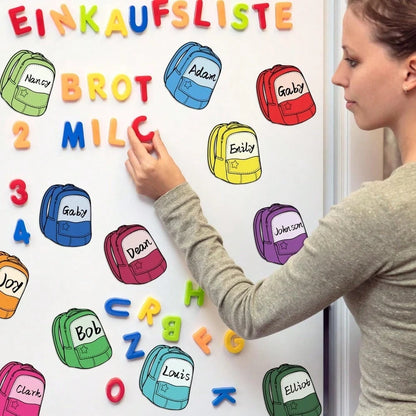 Name Backpack Magnets, Colorful Multi-Functional Magnets, Suitable For Classroom Decoration, Refrigerator Magnets, Whiteboard Surface, Reusable