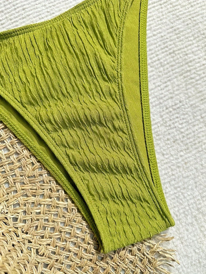 New Bestselling Fashion Special Fabric Bikini Set Sexy Swimwear 2Pcs, For Summer Beach Vacation
