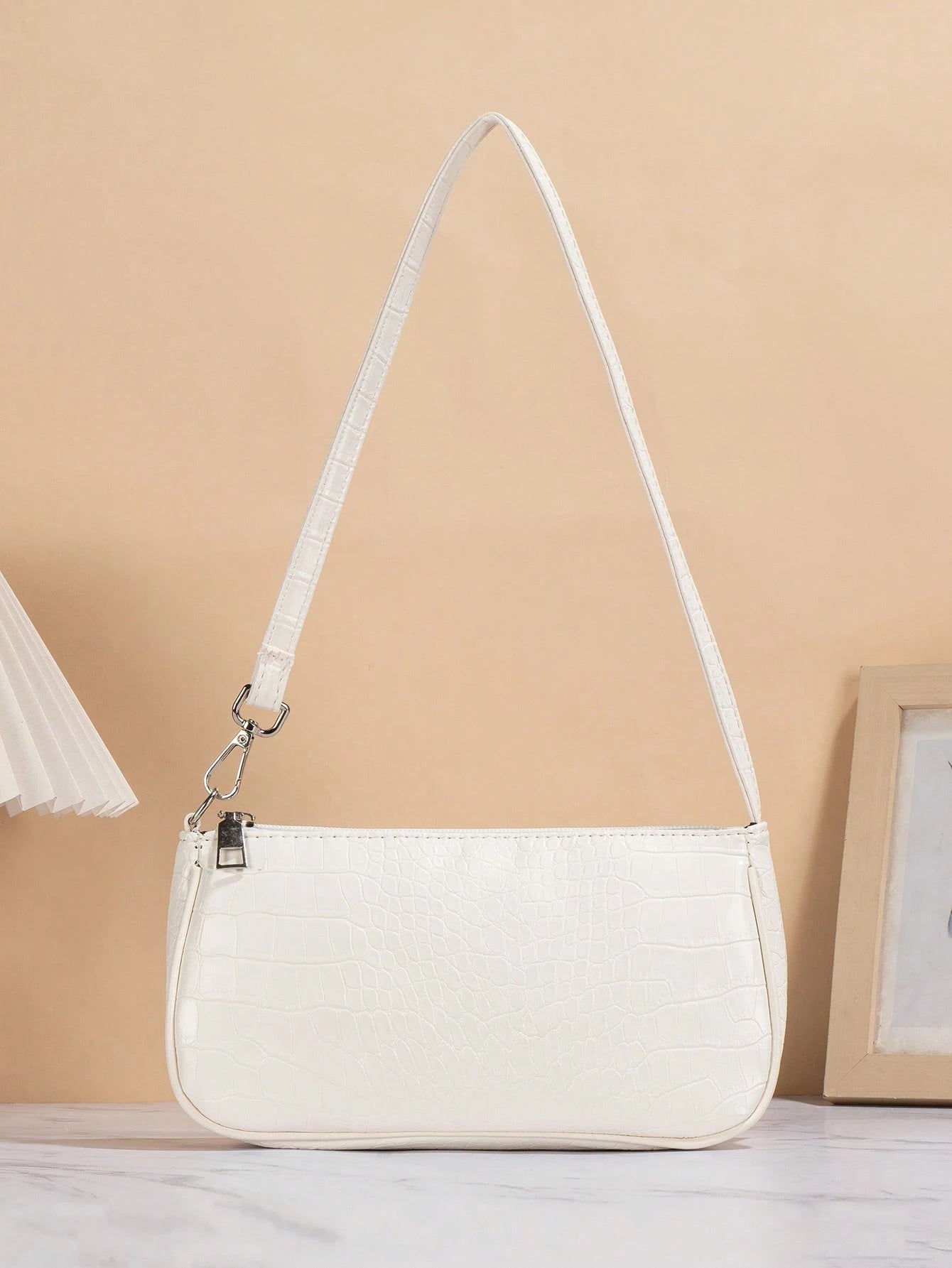 New Crocodile Embossed Women's Shoulder Bag, Underarm Bag, Casual Shopping Versatile Handbag