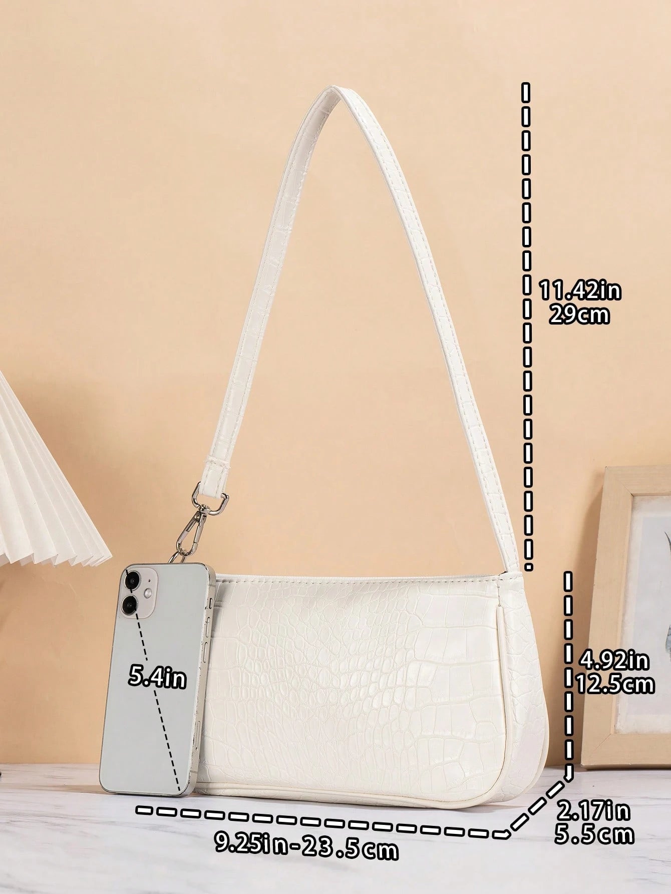 New Crocodile Embossed Women's Shoulder Bag, Underarm Bag, Casual Shopping Versatile Handbag