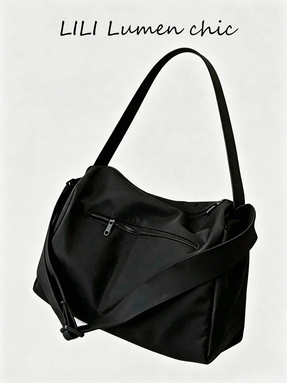 New Fashion Classic Solid Color, Large Capacity Multi-Pocket, With Earphone, Lightweight And Portable Design, One Shoulder Bag Suitable For Outdoor Travel And Short Trips, Bag Length 14.96in Width 8.6