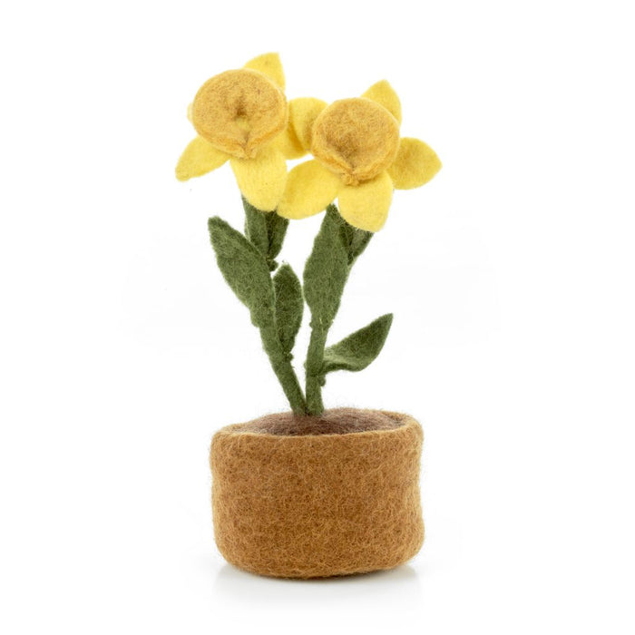 Hand felted spring daffodils - felt flowers