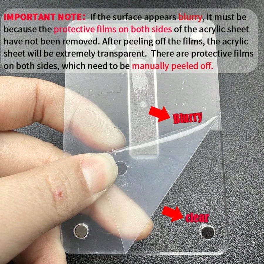 New Magnetic Anti-Drop Anti-Shatter Photo Clip For Car Sun Visor, 3.54in*2.36in, Universal Acrylic Refrigerator Magnet Transparent Magnetic Instant Camera Photo Frame, Car Sun Visor Photo Frame Clip