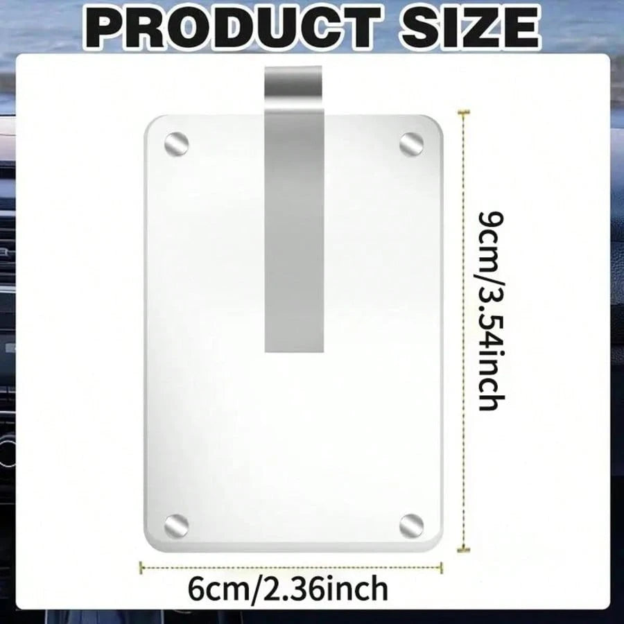 New Magnetic Anti-Drop Anti-Shatter Photo Clip For Car Sun Visor, 3.54in*2.36in, Universal Acrylic Refrigerator Magnet Transparent Magnetic Instant Camera Photo Frame, Car Sun Visor Photo Frame Clip