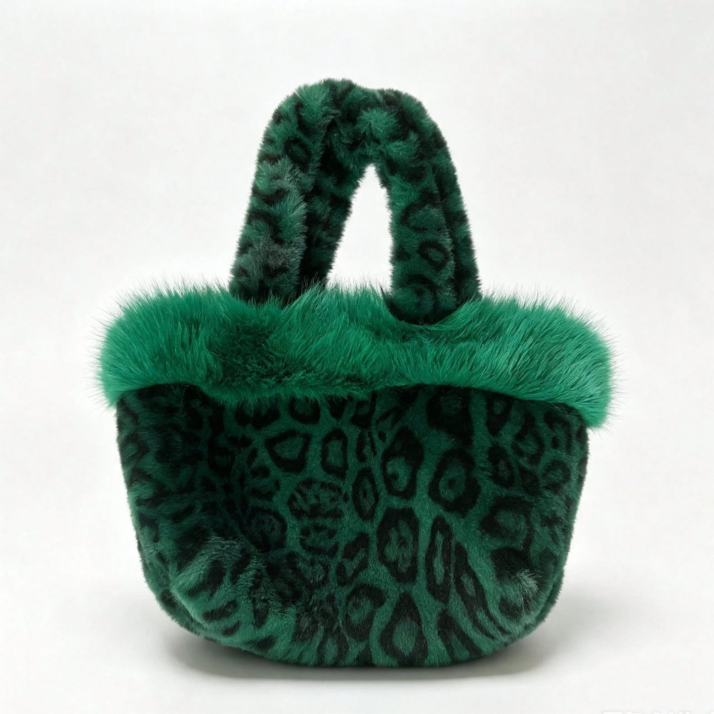 New Plush Leopard Print Handbag, Versatile Tote Bag, Fashionable Personalized Shoulder Bag For Girls