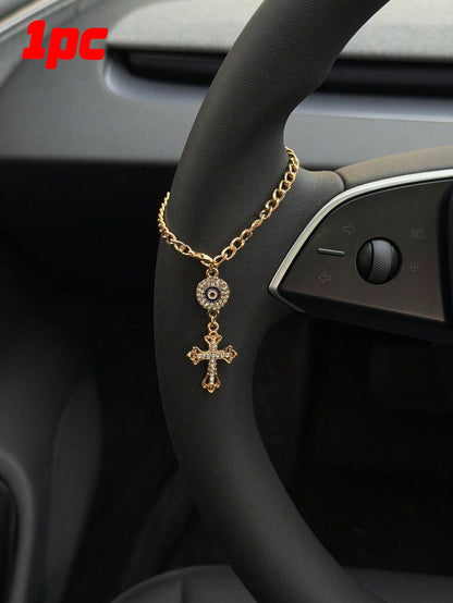 New Transparent Wing Metal Dragonfly Decorative Car Rearview Mirror Hanging Pendant