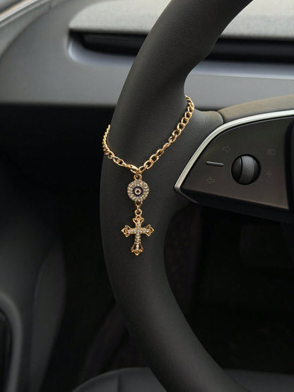 New Transparent Wing Metal Dragonfly Decorative Car Rearview Mirror Hanging Pendant
