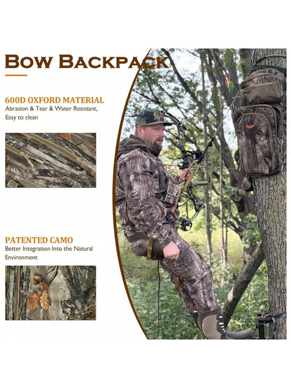 NEW VIEW Camo Bow Hunting Backpack For Men And Women, Saddle Hunting Back Pack With Bow Holder, Elk And Deer Hunting Bag