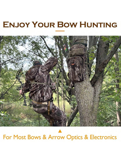 NEW VIEW Camo Bow Hunting Backpack For Men And Women, Saddle Hunting Back Pack With Bow Holder, Elk And Deer Hunting Bag