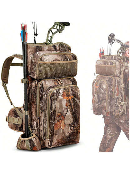 NEW VIEW Camo Bow Hunting Backpack For Men And Women, Saddle Hunting Back Pack With Bow Holder, Elk And Deer Hunting Bag