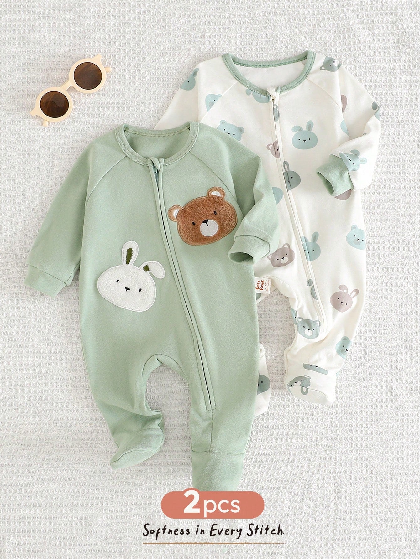 Newborn Baby Boy/Girl Daisy Print Pattern Knitted Soft Crew Neck Long Sleeve Jumpsuit 2pcs Set Baby Bamboo Fiber Zip Up Wear Baby Newborn Unisex Clothes Baby Cozy Pixies For Baby Girl By Girl Purple C