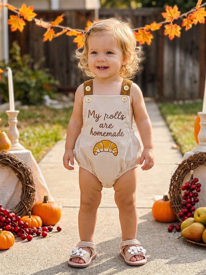 Newborn Baby Boys Thanksgiving Rompers Embroidery Sleeveless Bodysuits 3M 6M 9M 12M 18M Infant One Piece Short Jumpsuit