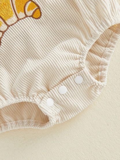 Newborn Baby Boys Thanksgiving Rompers Embroidery Sleeveless Bodysuits 3M 6M 9M 12M 18M Infant One Piece Short Jumpsuit