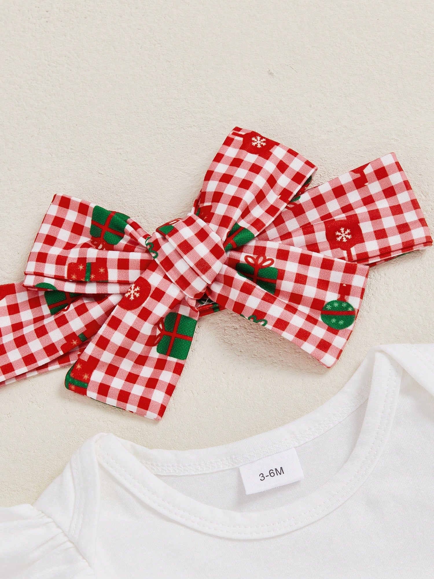 Newborn Baby Girl Christmas Outfit Short Sleeve Romper Bloomers Tutu Skirt Headband Socks Set My First Christmas Baby Girl Outfit