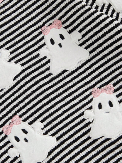 Newborn Baby Girl Halloween Rompers Embroidery Long Sleeve Bodysuits + Headband 3M 6M 9M 12M 18M Infant One Piece Short Jumpsuit