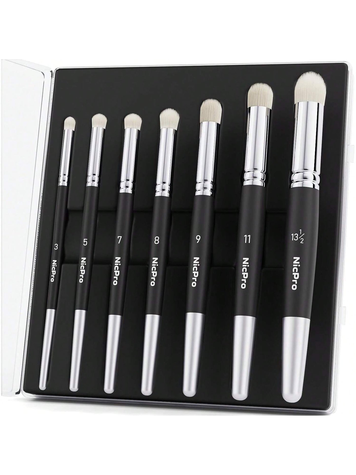 Nicpro Dry Brush Miniature Painting, 7 Sizes Professional Drybrush Set With Storage Case, Hobby Detail Paint Brushes For Tabletop & Wargames Miniature Warhammer 40K Model Painting