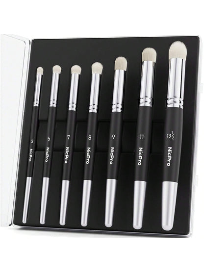 Nicpro Dry Brush Miniature Painting, 7 Sizes Professional Drybrush Set With Storage Case, Hobby Detail Paint Brushes For Tabletop & Wargames Miniature Warhammer 40K Model Painting