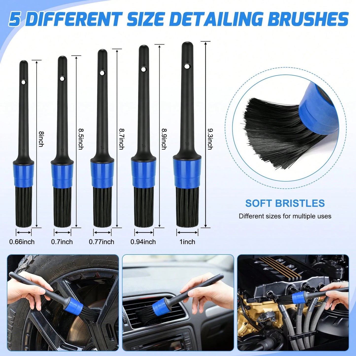 Nilight 52PCS Car Detailing Kit With Storage Bag, Auto Cleaning Tools Set For Interior & Exterior Car Care, Multi-Purpose Wash, Polish & Deep Cleaning Kit For Dashboard, Seats, Air Vents, Wheels & Tir