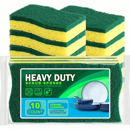Non Scratch Scrub Sponge, 4Count, Sponges For Dishes, Sponges Kitchen, Cleaning Sponge, Cleans Fast Without Scratching, Stands Up To Stuck-On Grime, Cleaning Power For Everyday Jobs