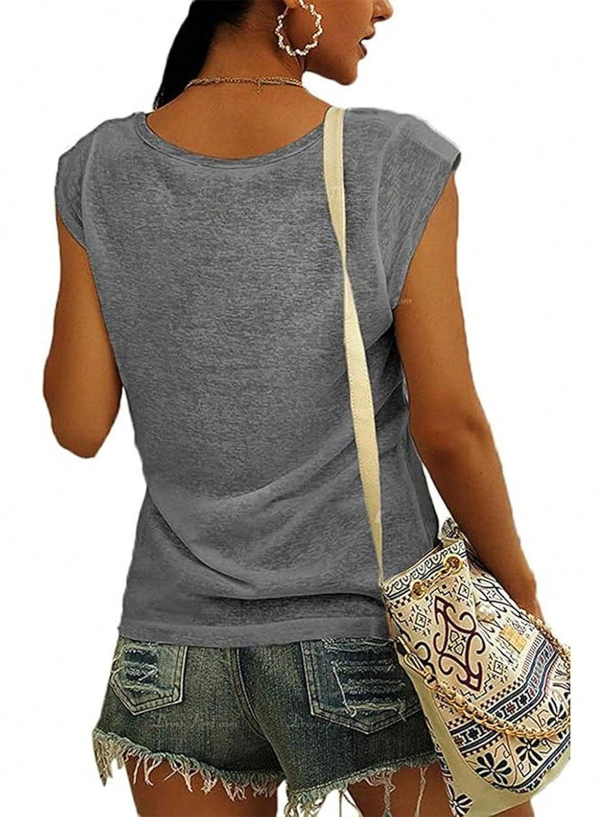 NostaNoir Heart & Slogan Graphic Tank Top Faith Hope Love Graphic Tees Women Tops