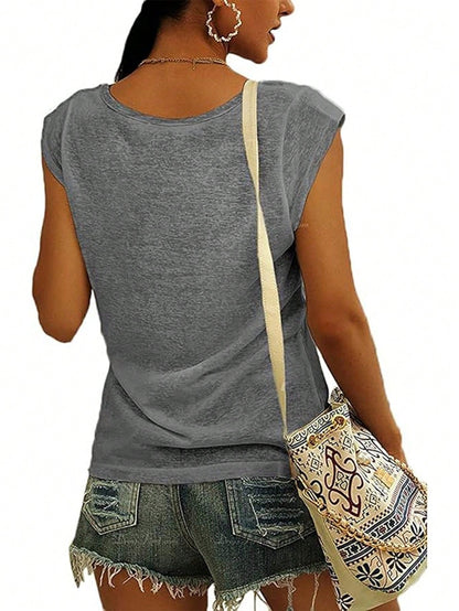 NostaNoir Heart & Slogan Graphic Tank Top Faith Hope Love Graphic Tees Women Tops