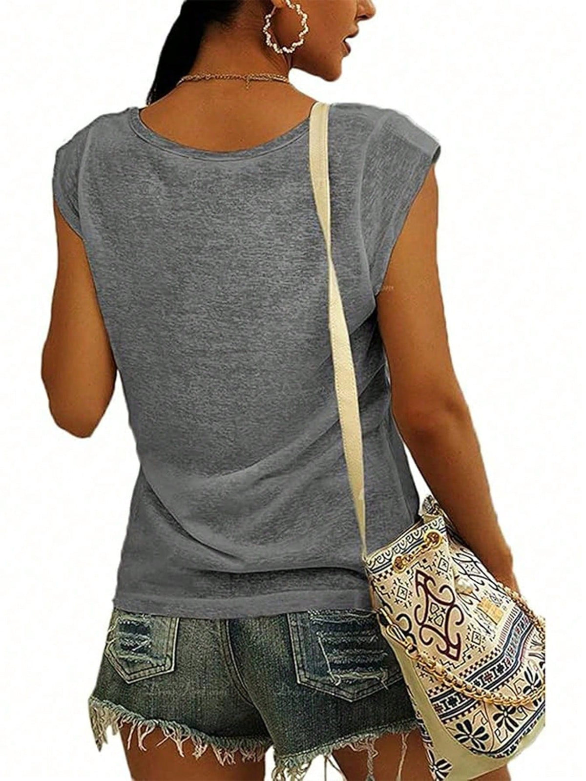NostaNoir Heart & Slogan Graphic Tank Top Faith Hope Love Graphic Tees Women Tops