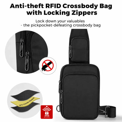 NYXIA Cross Body Sling Bag For Men Street Sports Chest Bag Simple Lightweight Shoulder Bag For Commuting,Travel,Daily Use,Gift