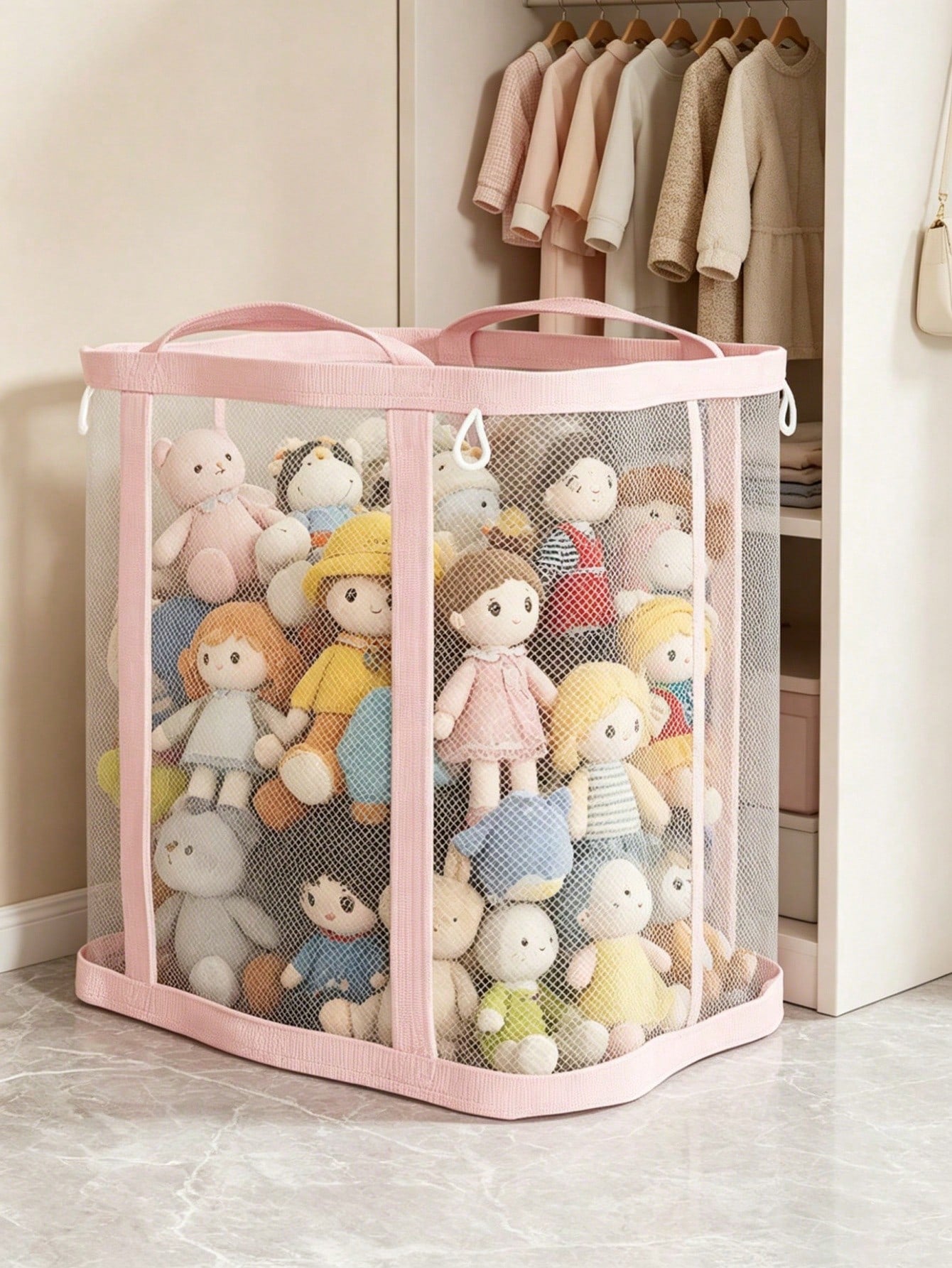 OBOVAY 1pc Foldable Toy Storage Bag, Baby Room, Toy Storage Bag, Newborn Essentials, Toy Storage, Nursery Decor, Girls Bedroom, Toddler Toys, Travel Essentials