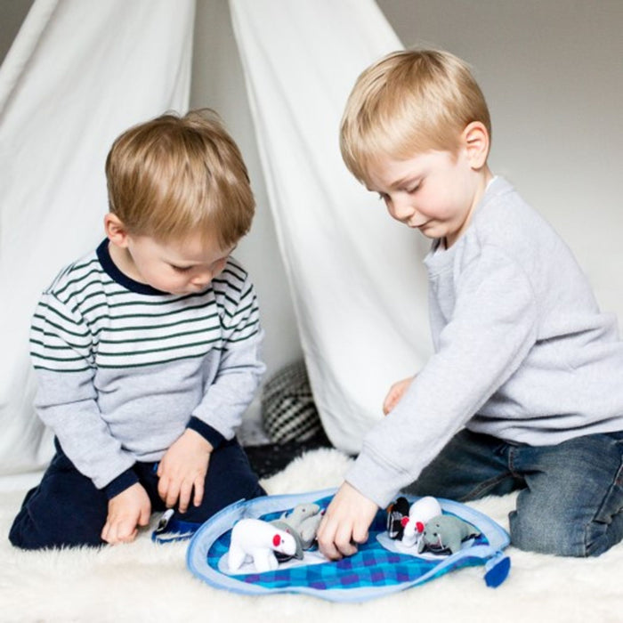 Arctic play set cotton toy pouch - Fair Trade - two children