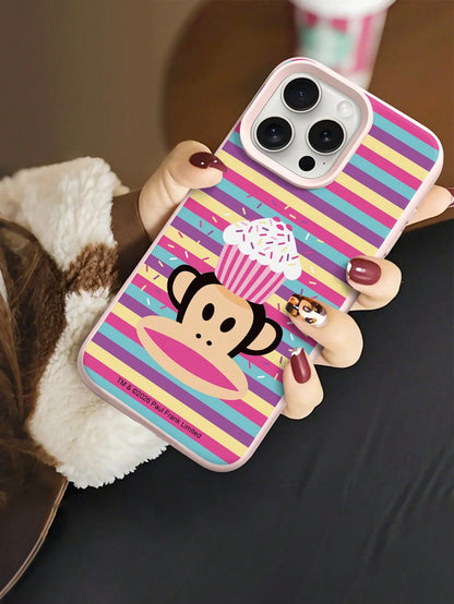 Officially Licensed Paul Frank Liquid Silicone Phone Case, Full Body Shock-Proof Camera Protection, Design Compatible With Iphone 11/12/13/14/15/16 Pro Max