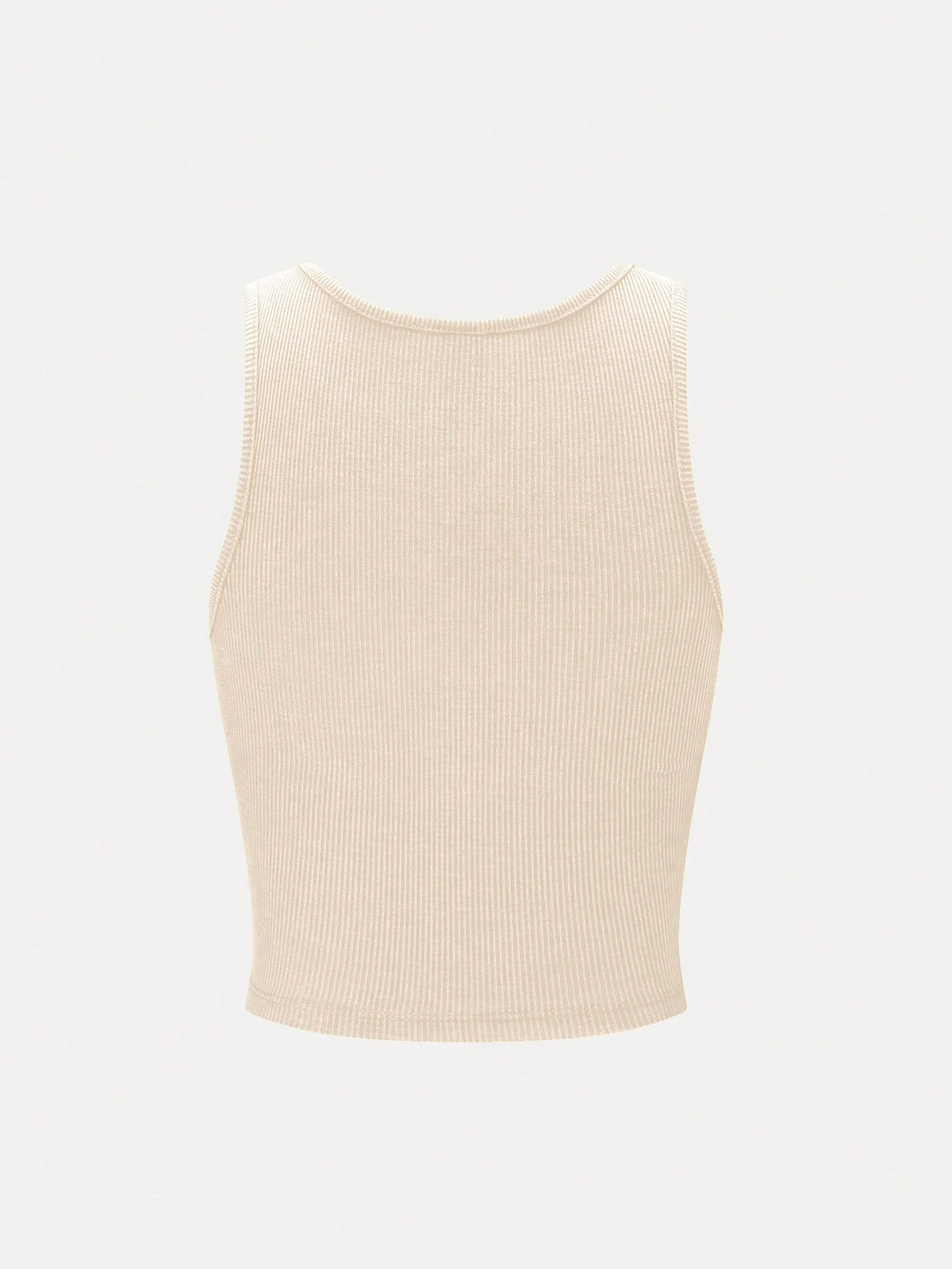 Olithes Plus Size Letter & Fruit Print Round Neck Casual Tank Top, Summer