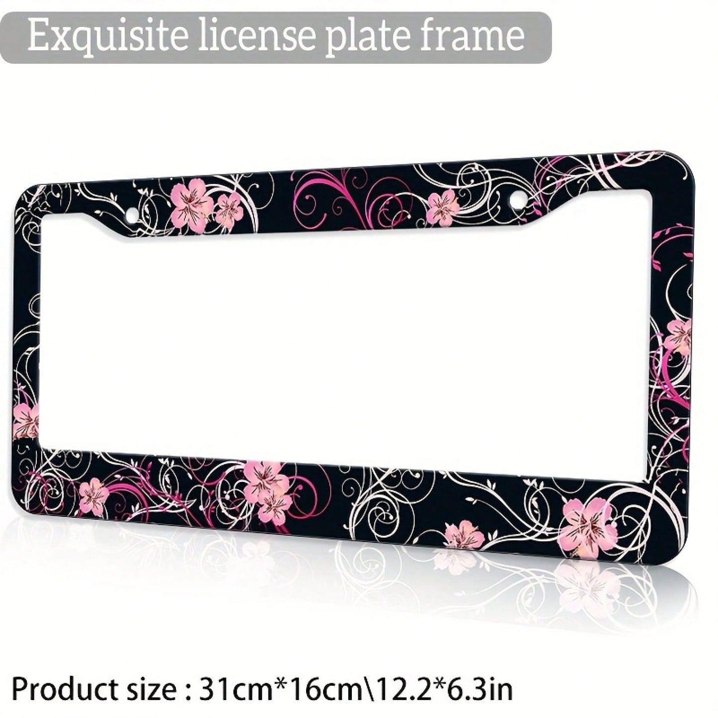 One Piece, Exquisite Car License Plate Frame, Durable And Beautiful Car License Plate Frame, Comes With Mounting Screws And Bolts, Cover, Exquisite Exterior Decoration For Cars, Suitable For Most Vehi