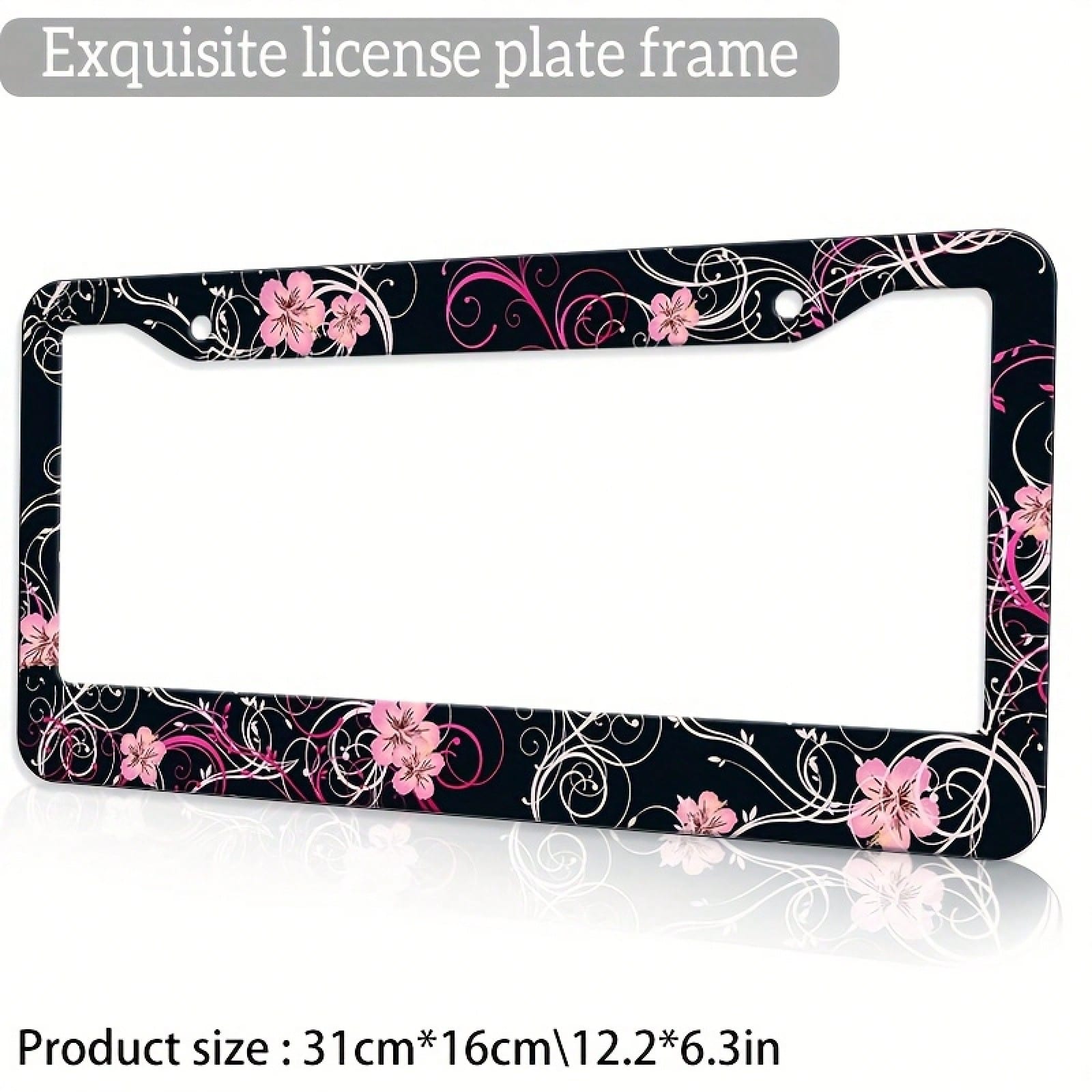 One Piece, Exquisite Car License Plate Frame, Durable And Beautiful Car License Plate Frame, Comes With Mounting Screws And Bolts, Cover, Exquisite Exterior Decoration For Cars, Suitable For Most Vehi