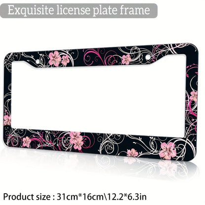 One Piece, Exquisite Car License Plate Frame, Durable And Beautiful Car License Plate Frame, Comes With Mounting Screws And Bolts, Cover, Exquisite Exterior Decoration For Cars, Suitable For Most Vehi