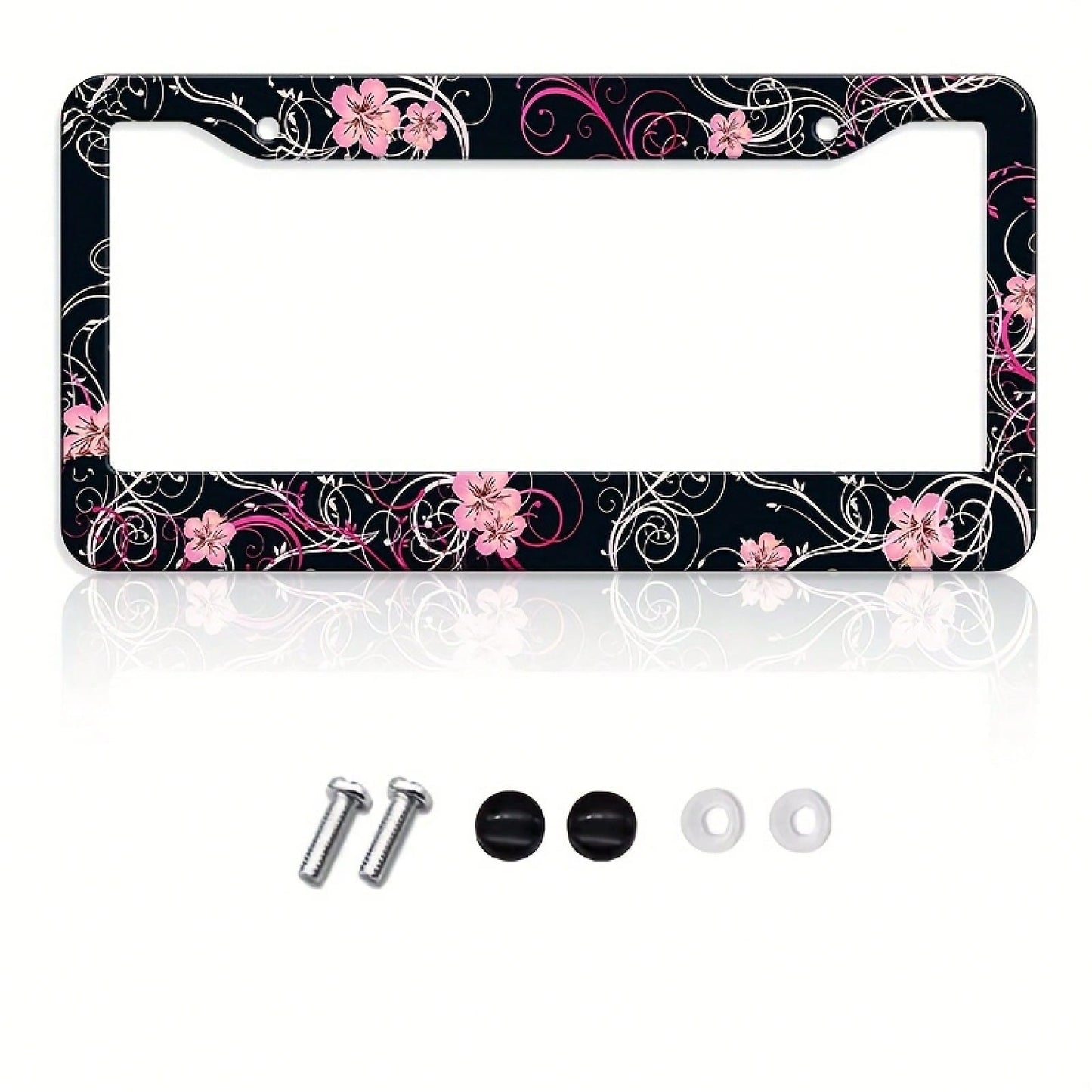 One Piece, Exquisite Car License Plate Frame, Durable And Beautiful Car License Plate Frame, Comes With Mounting Screws And Bolts, Cover, Exquisite Exterior Decoration For Cars, Suitable For Most Vehi