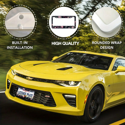 One Piece, Exquisite Car License Plate Frame, Durable And Beautiful Car License Plate Frame, Comes With Mounting Screws And Bolts, Cover, Exquisite Exterior Decoration For Cars, Suitable For Most Vehi