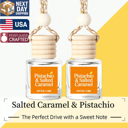 Osmore Caramel Kiss, Extra-Rich Caramel And Creamy Vanilla Car Air Freshener, Strong Sweet Scent For Instant Mood Boost, Warm Dessert-Inspired Hanging Diffuser, Long-Lasting Fragrance For Car, Car Acc
