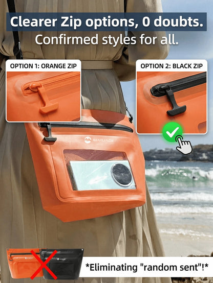 Outdoor Waterproof Crossbody Bag, High-Transparency Touchscreen Window, TPU Waterproof Bag, Large Capacity Beach Rafting And Swimming Waterproof Phone Bag, Seaside Vacation Diving Storage Bag, Summer