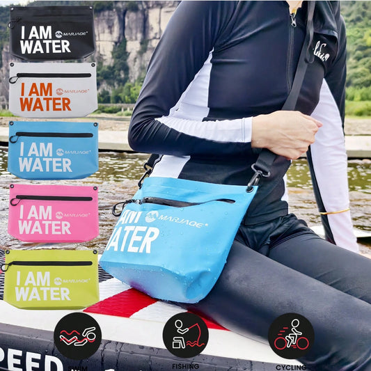 Outdoor Waterproof Portable Storage Bag, Fashionable Sling/Shoulder Bag For Travel, Swimming, Boating, With Waterproof Phone Pouch