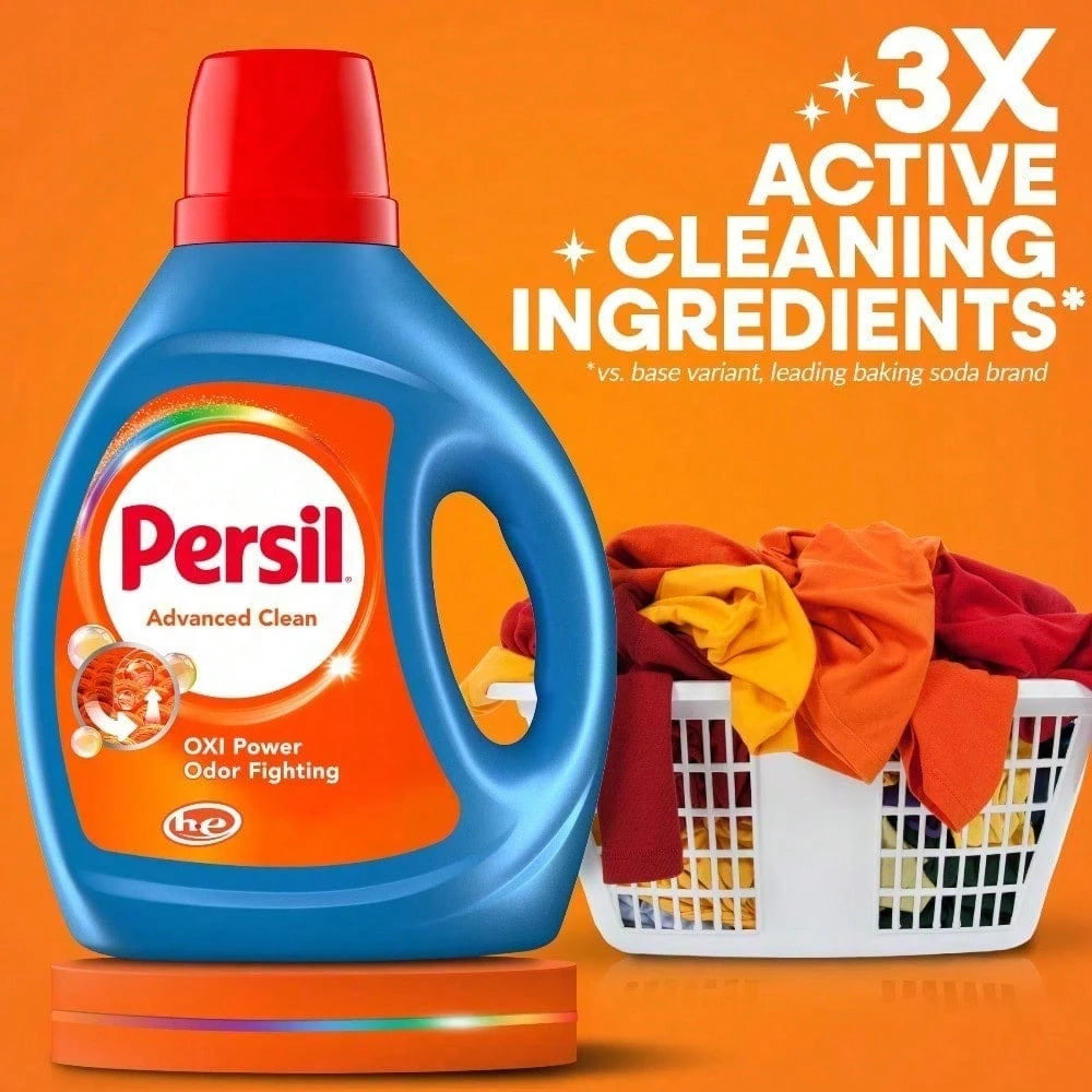 OXI Stain Fighting Laundry Detergent, Deep Cleaning Triple Care, Leaves Clothes Fresh & Vibrant