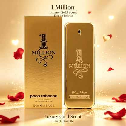 Paco Rabanne 1 Million Eau De Toilette For Men 100ml/3.4oz Daily Campus Commuting, Shopping Trips, Afternoon Tea Dates, Lasting Fragrance, Used For Birthday, Valentine's Day Gifts, Long-Lasting Fragra