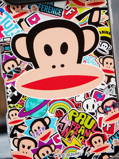 Paul Frank X Paul Fr Ank "Sticker Bomb" Graffiti Print Phone Case, Shockproof TPU Protective Shell Compatible With IPhone 14/15/16 Pro Max