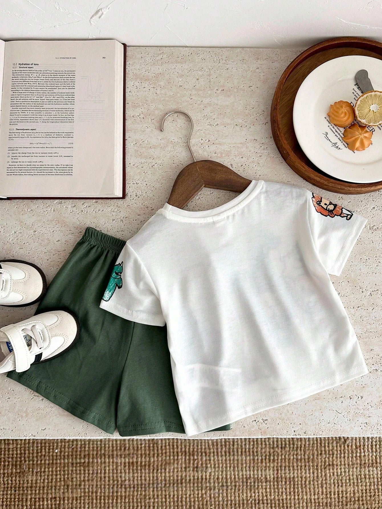 PAW Patrol Baby Boy Casual Simple, Soft And Comfortable, Cartoon Puppy Print, Round Neck Short Sleeve T-Shirt And Shorts 2pcs Set, Suitable For Spring And Summer