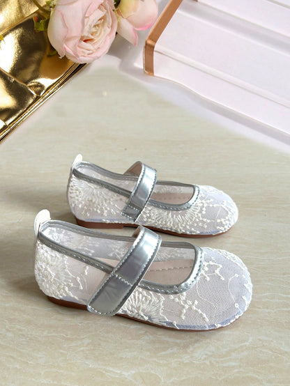 Pearl Bow Backless Sandals For Women, Round Toe Single Ankle Strap Low Chunky Heel Children Princess Performance Shoes