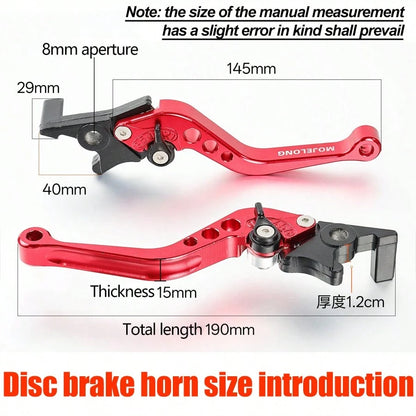 Pedal Motorcycle Disc Brake Bull Horn Brake Handle, Electric Vehicle Brake Lever Accessory, CNC Process Modified Parts, Electric Vehicle Front And Rear Disc Brake Handle, Alloy Material Brake Handle