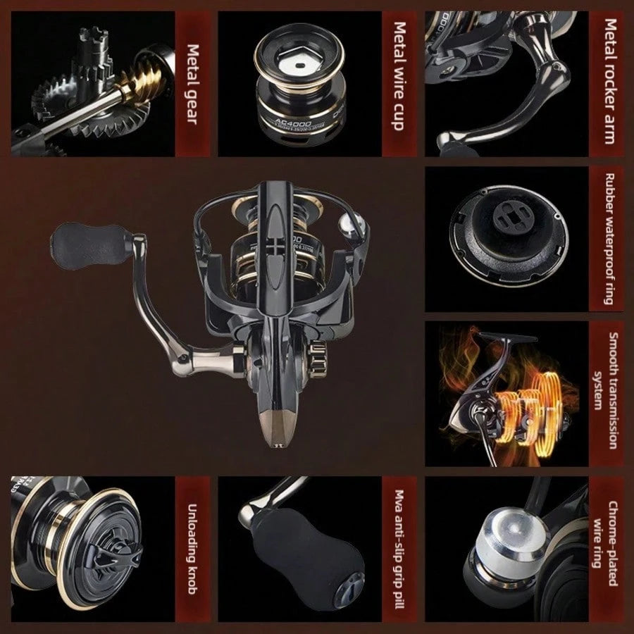 PENN AC Series Metal Shallow Spool Carbon Fiber Arm Lightweight Anti-Corrosion Fishing Reel